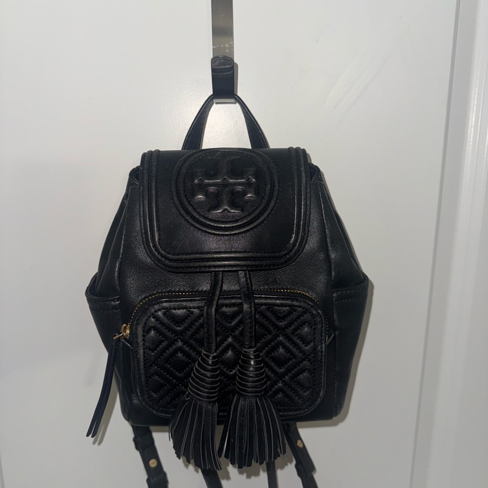 Tory Burch Black Leather Backpack